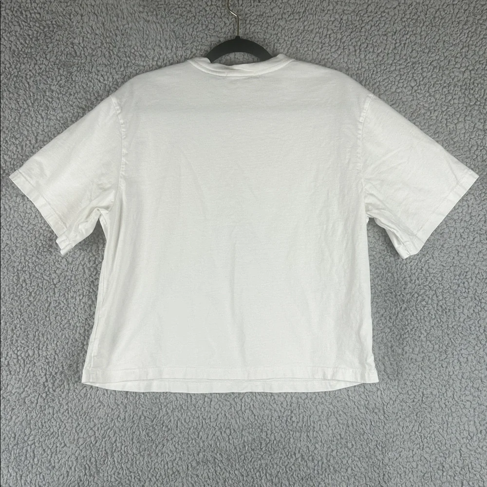 AGOLDE Salma Tee Crewneck Short Sleeve Cotton Relaxed White Top Size S - Picture 15 of 16
